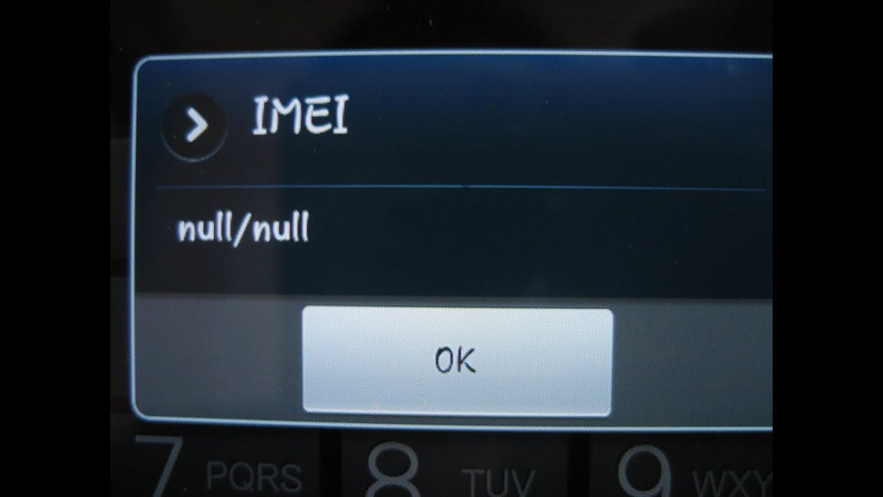 Solución a problema IMEI null/null o Banda Base Desconocida