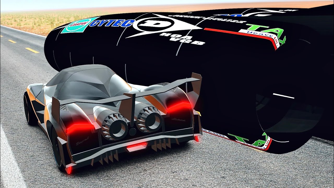Devel Sixteen vs Thrust SSC - Desert Drag Race