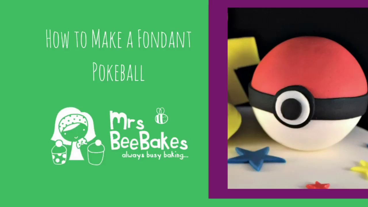 How to make a fondant pokeball cake topper