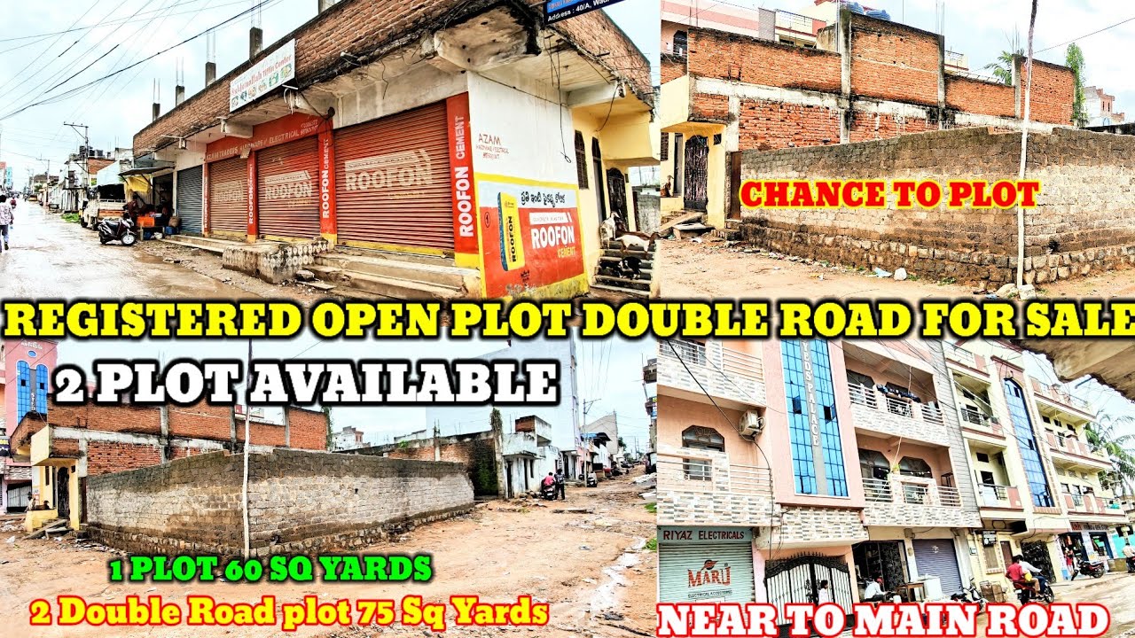Open Plot for sale Reg Double Road (1) Plot 60 SQ Yards (2) Double Road Plot 75 Sq Yards Hyderabad
