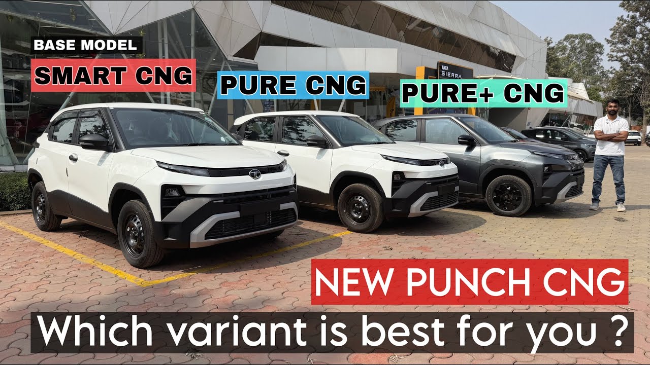 TATA Punch CNG: Smart vs Pure vs Pure+ - Which one should you choose ?