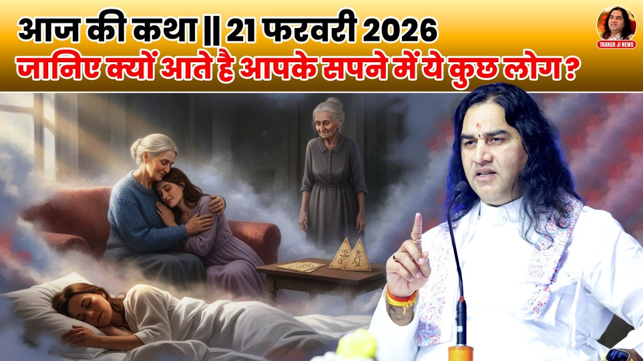 आज की कथा || 21 फरवरी 2026 || जानिए क्यों आते है आपके सपने में ये कुछ लोग?