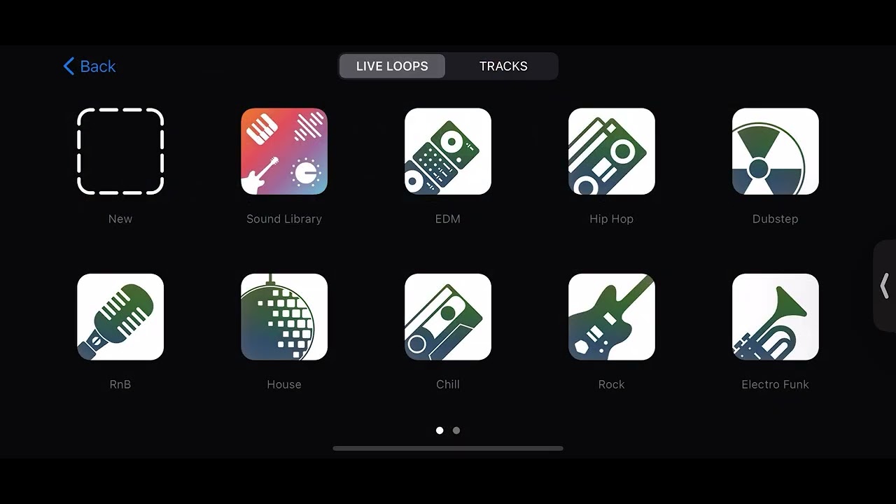 Playing garage band. 