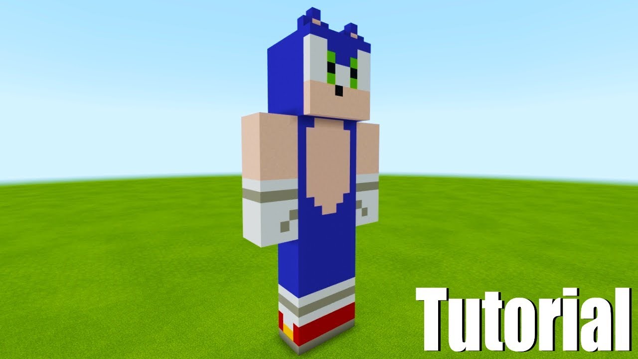 Minecraft: How To Make a Sonic Statue 