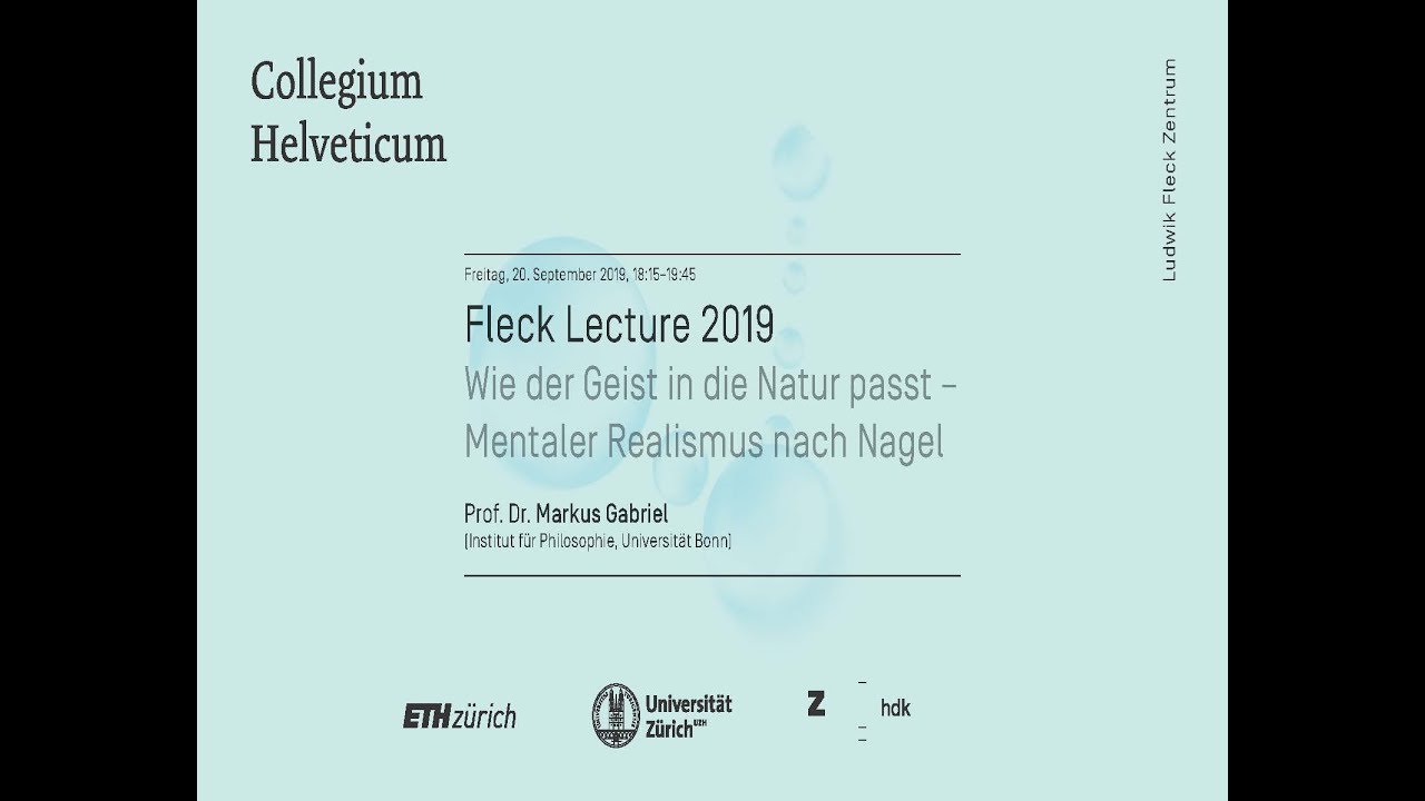 Markus Gabriel: Wie der Geist in die Natur passt – Mentaler Realismus nach Nagel