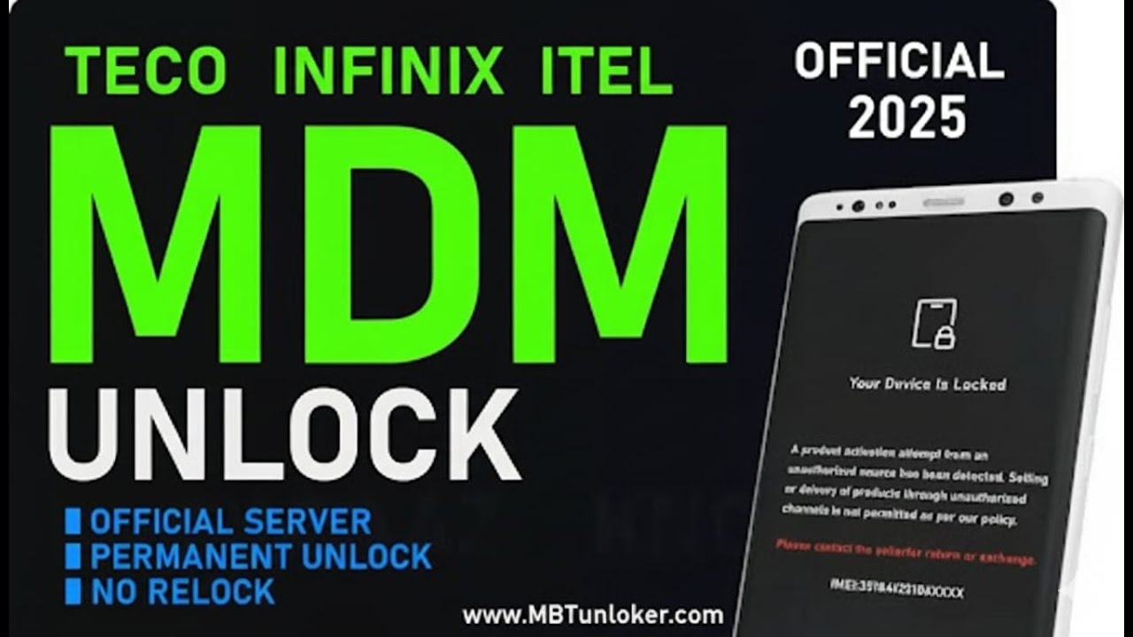 HOW TO TECNO,INFINIX,ITEL MDM LOCK PERMANENT UNLOCK VIA IMEI LOCK PICTURE 2025
