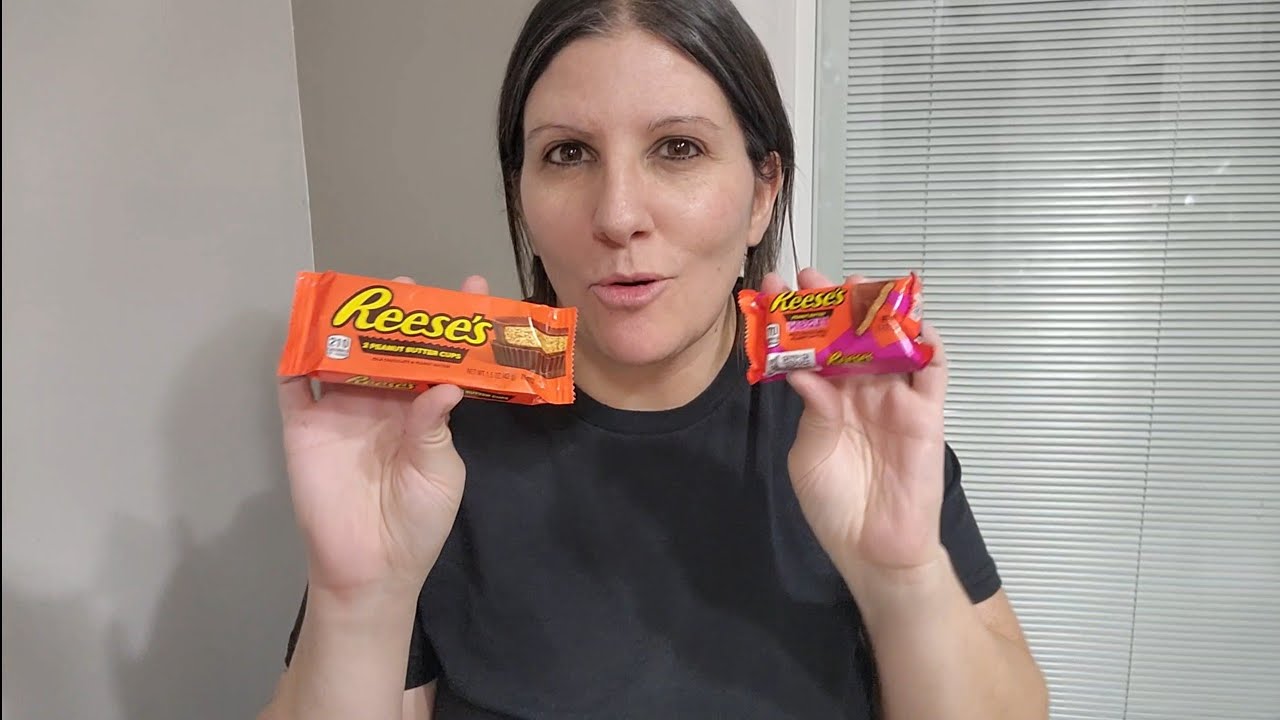 Taste test! Holiday Reeses vs Regular Reeses Peanut Butter Cups. #reeses #food #candy 