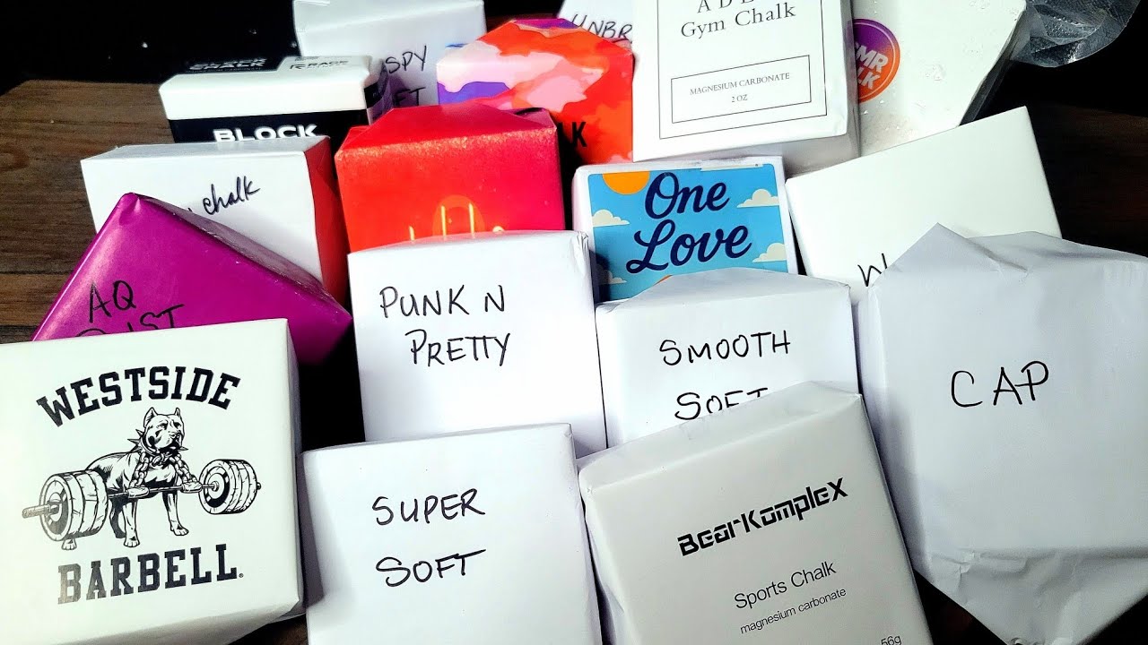 20 Fresh Gym Chalk Blocks & Shapes • 🤍🤍🤍🤍 • Different Brands • ASMR 