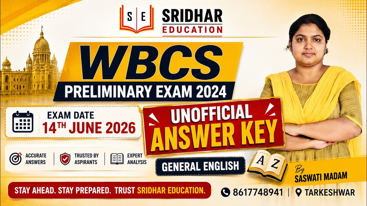 WBCS PRELIMS 2024 | ENGLISH ANSWER KEY | WBPSC