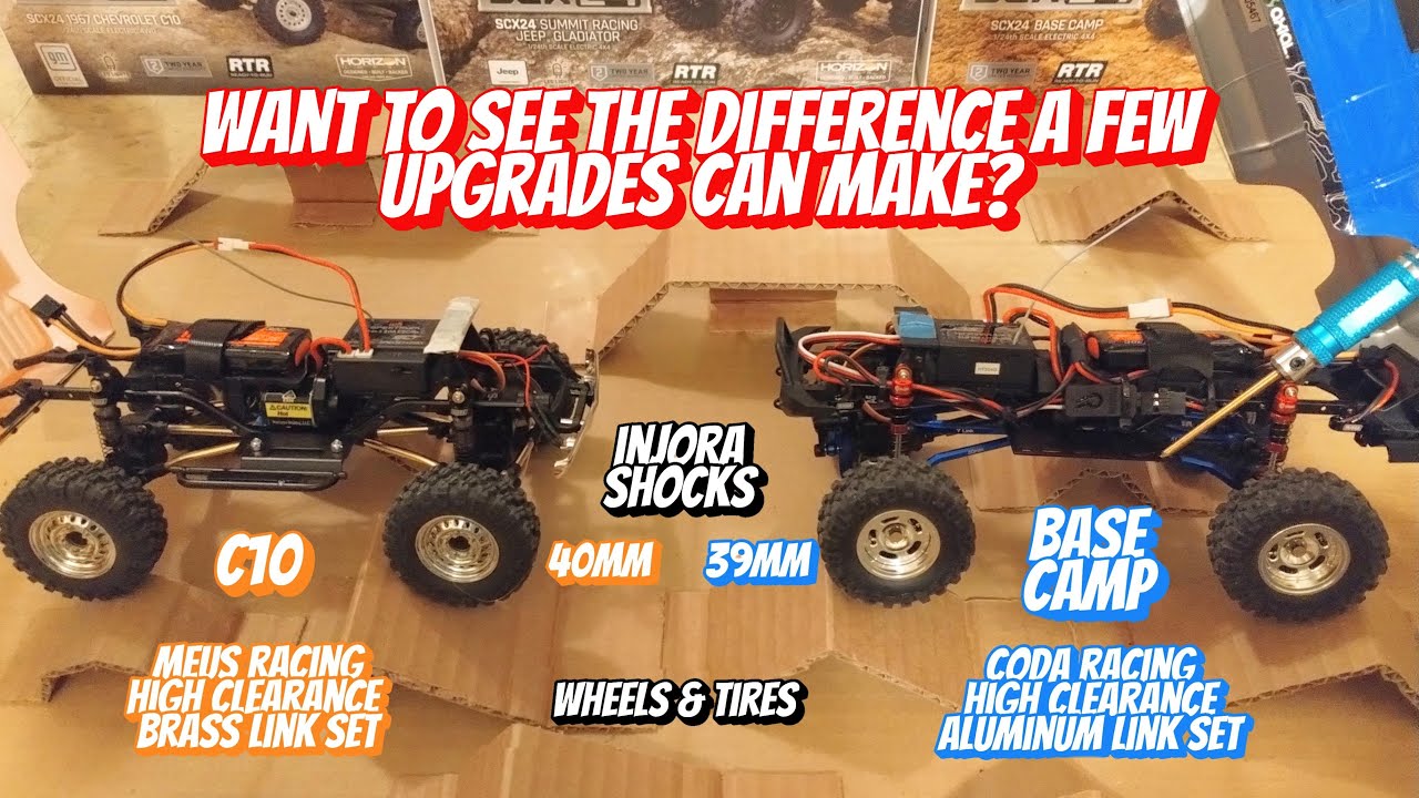 Want to See the Difference a Few Upgrades can Make? SCX24 Base Camp & C10 on the DIY Crawler Course