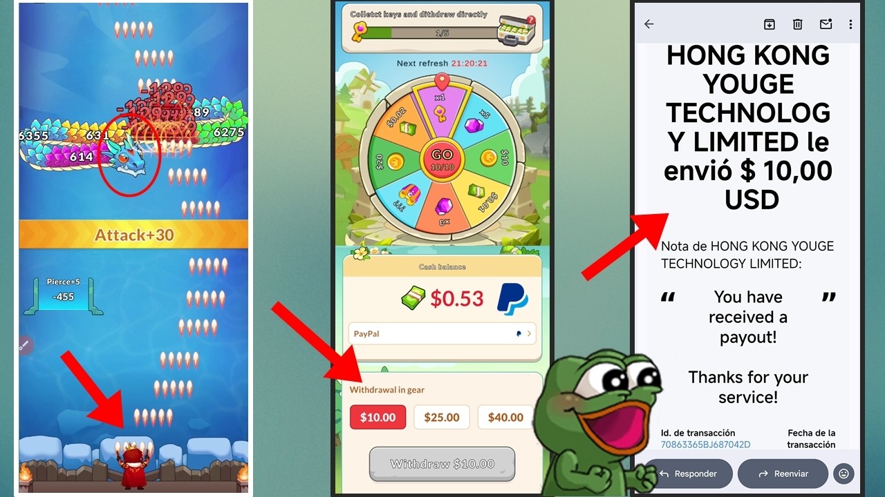 CRAZY SHOT🐲🔫 NUEVA APP que PAGA HASTA $10.00 (PAYPAL) POR JUGAR Y D1SPARAR? REVIEW! AS&Iacute; FUNCIONA✅🤑