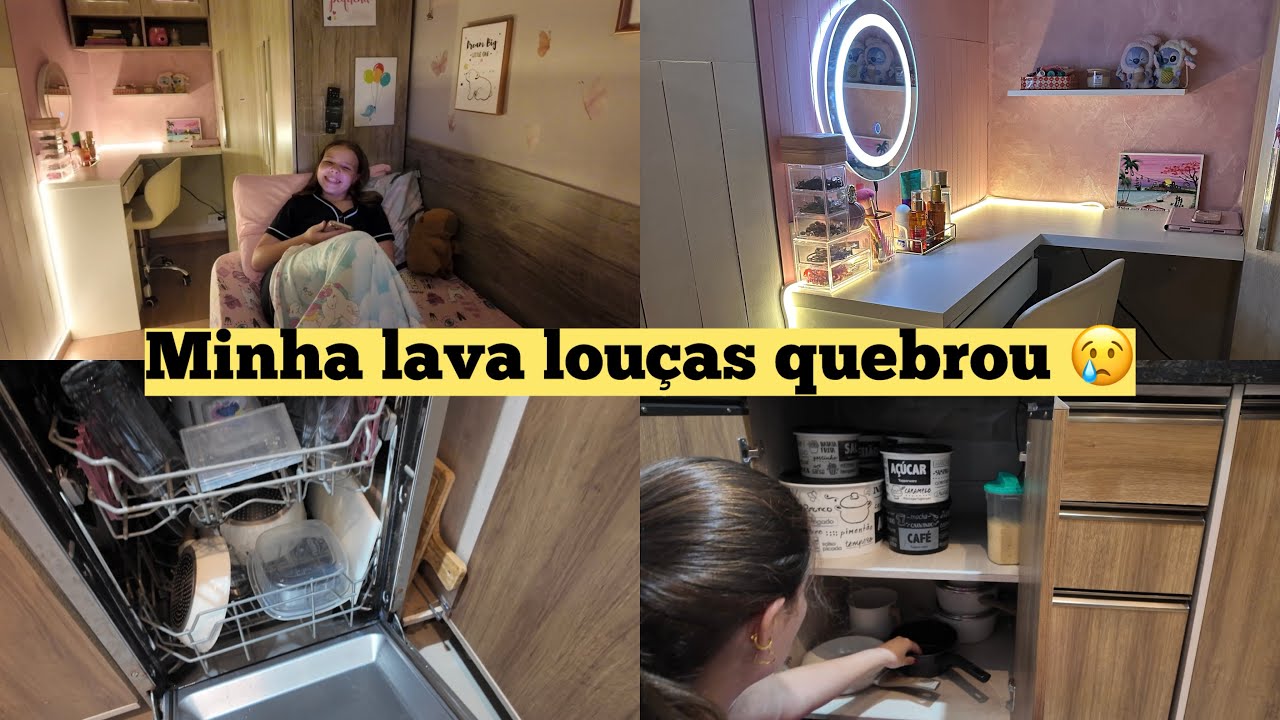 INSTALEI O LED NO QUARTO DA LILI | MINHA MAQUINA LAVA LOUÇA QUEBROU | ORGANIZEI MEU ARMÁRIO 