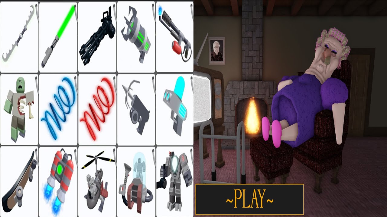 GRUMPY GRAN OBBY Hard Mode Challenge – All 15 Powers Unlocked! (skate, zombie, sky rya, dual blade)