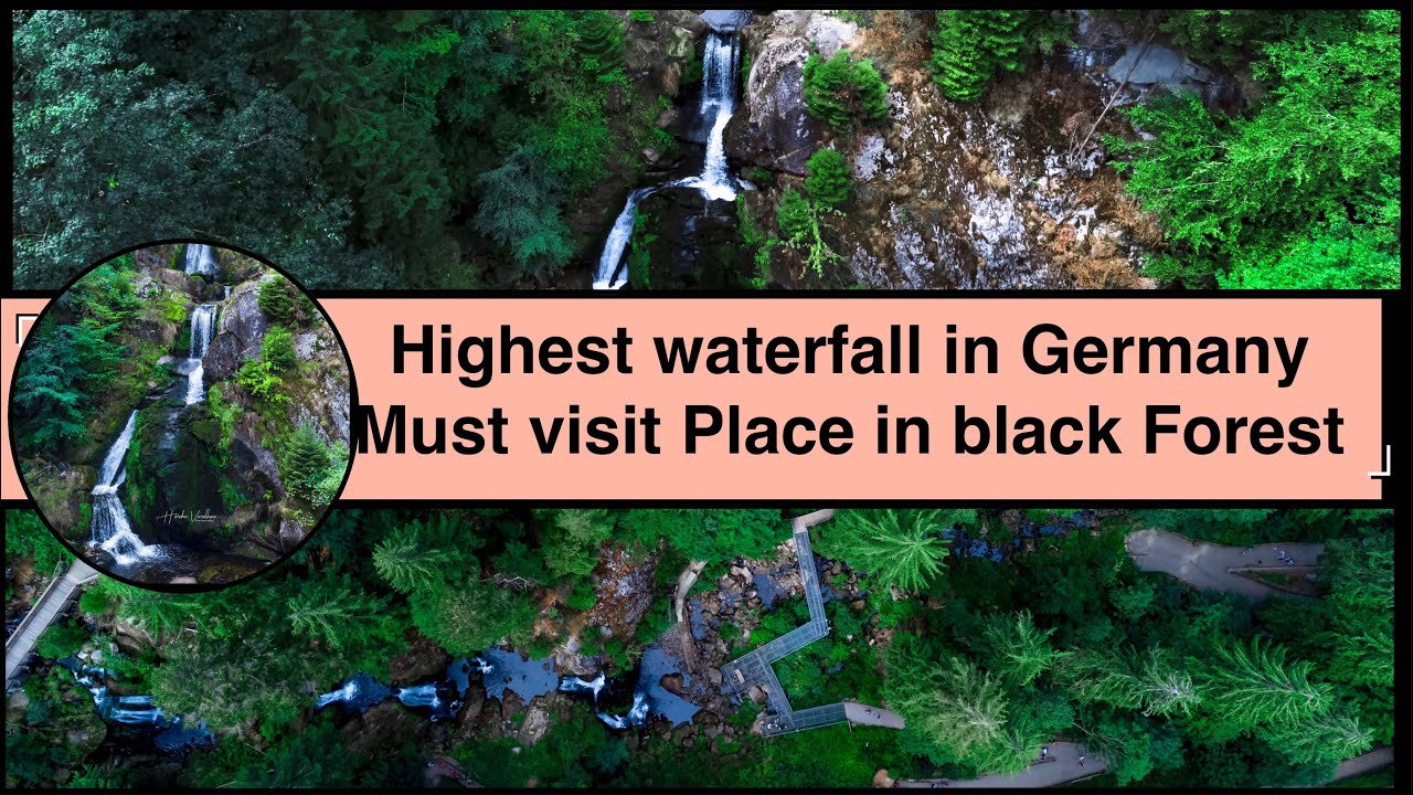 4K Drone Footage of Triberg Waterfalls - Must visit place in Black forest, Germany - Travel guide
