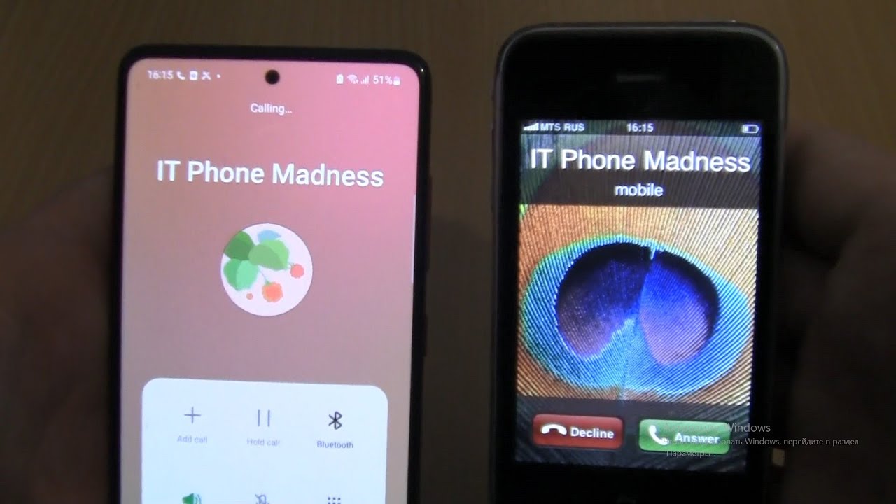 Over the Horizon Incoming call&Outgoing call at the Same Time Samsung Galaxy A51 Red+Iphone 3G