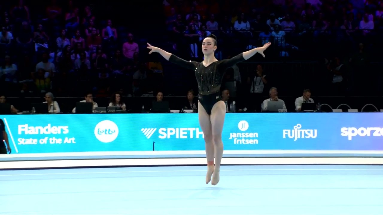 STEWART Ava (CAN)_2023 Artistic Worlds, Antwerp (BEL)_Qualifications_Floor Exercise