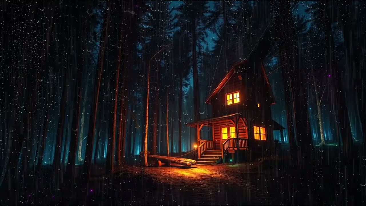 Heavy Rain for Deep Sleep 🌧️ 1 Hour No Ads
