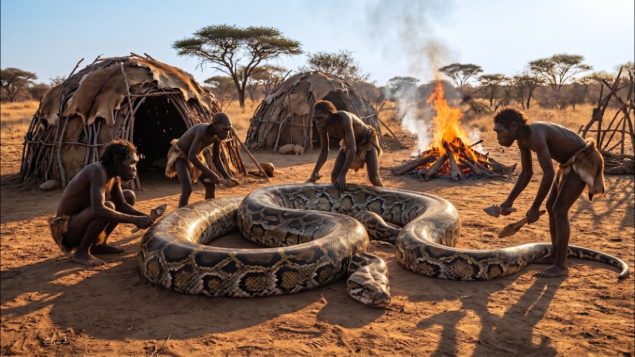 Prehistoric Survival Story | Giant Python Steals Food &mdash; A Deadly Chase Begins