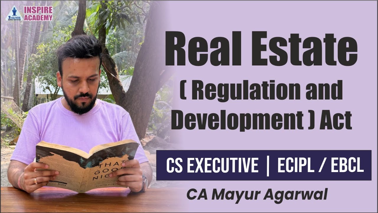 Real Estate Regulatory Act (RERA) | ECIPL and EBCL |Quick Revision | CA Mayur Agarwal