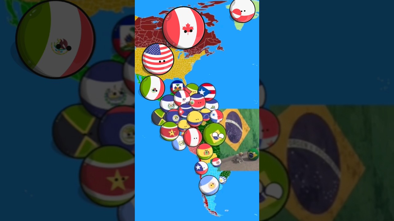 Funny Brazil Dog Dance |Countryballs #trending #countryballs #viral #shorts #nutshell #brazil