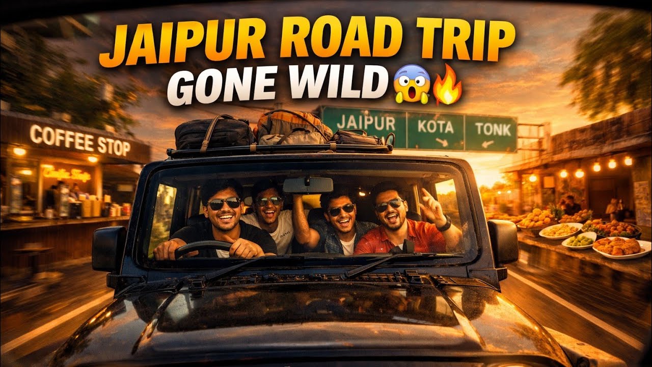 Kota–Tonk–Jaipur Road Trip Vlog l National Expressway Road l 4 Friends in Thar 