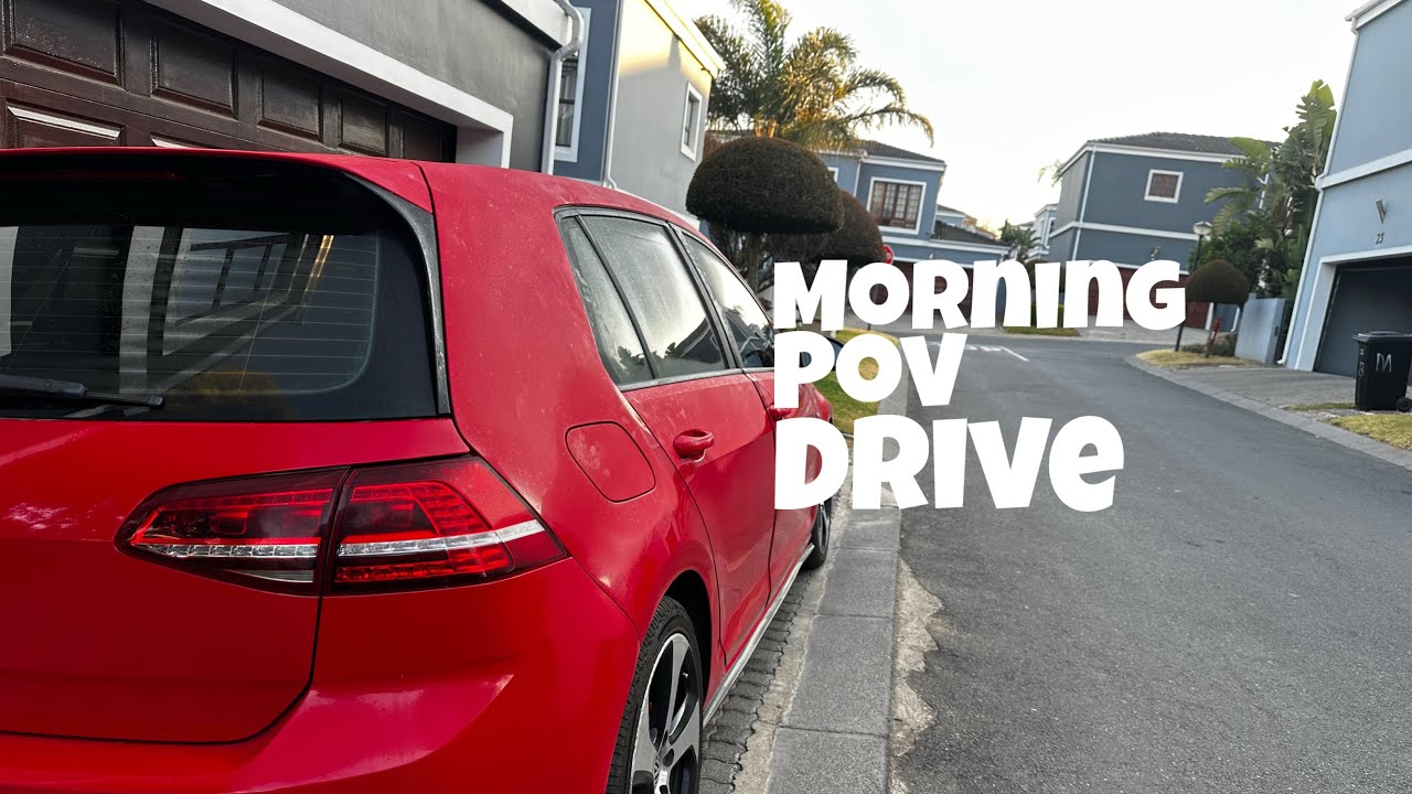 MORNING TRAFFIC POV DRIVE TO SCHOOL IN A GOLF 7 GTI 