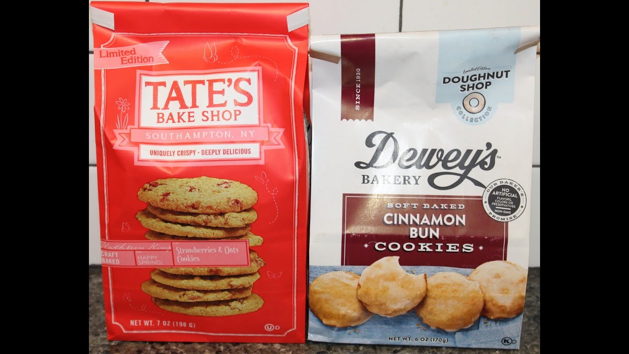 Tate’s Bake Shop Strawberries & Oats Cookies and Dewey’s Bakery Cinnamon Bun Cookies Review