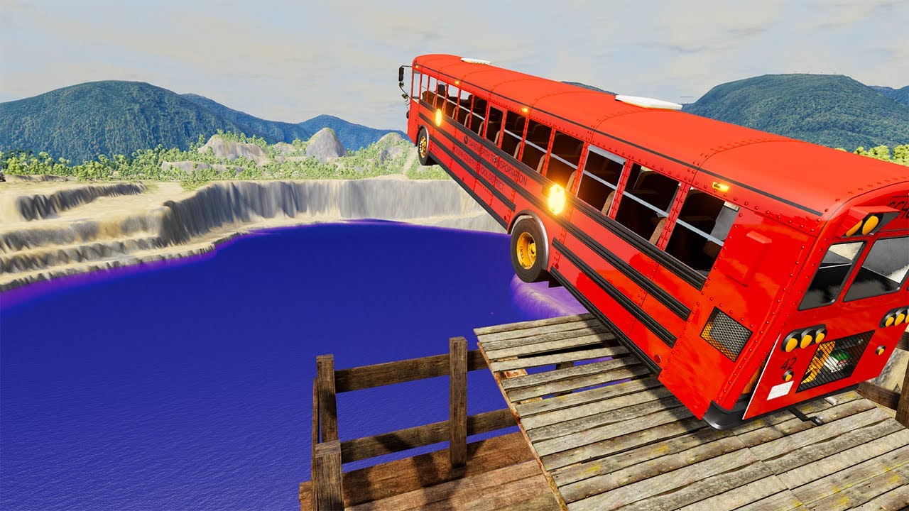School Bus Crashes & Jumps 199 – BeamNG.Drive
