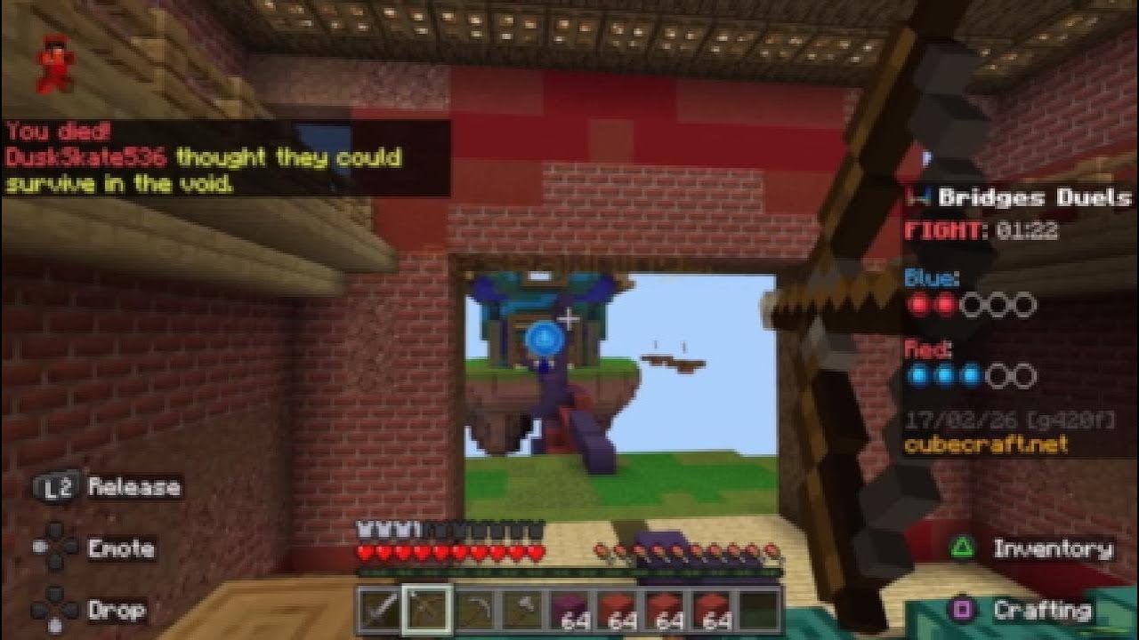 Beating my friend on cubecraft