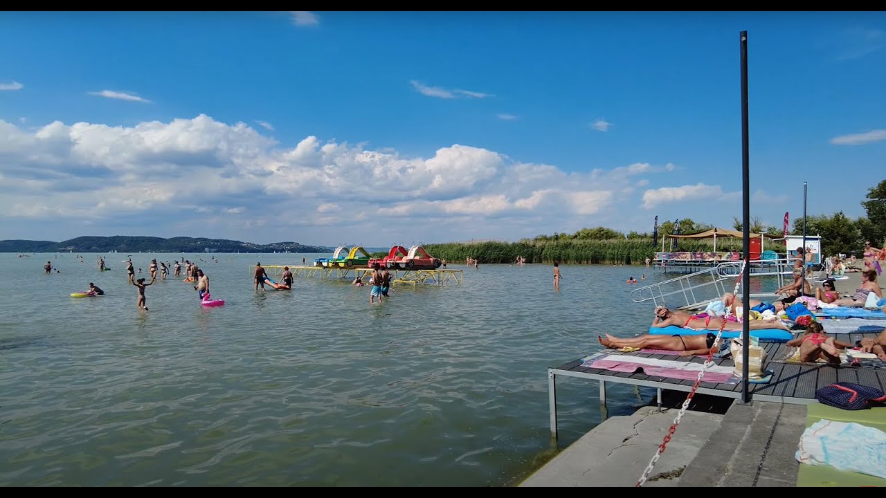 Balatonföldvár - keleti strand - Balaton 2022 - Hungary [4k Ultra HD 60fps ]