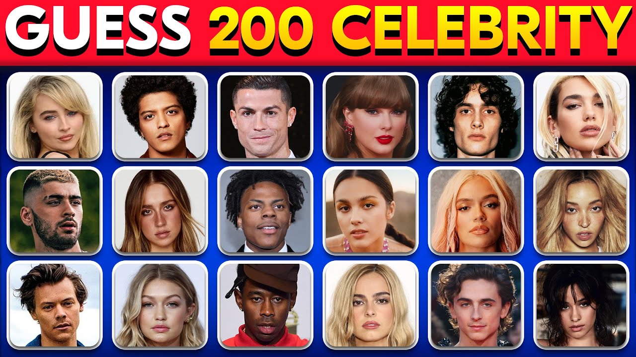 Guess The Celebrity in 3 Seconds - 200 Most Famous People 2026 | Celebrity Quiz