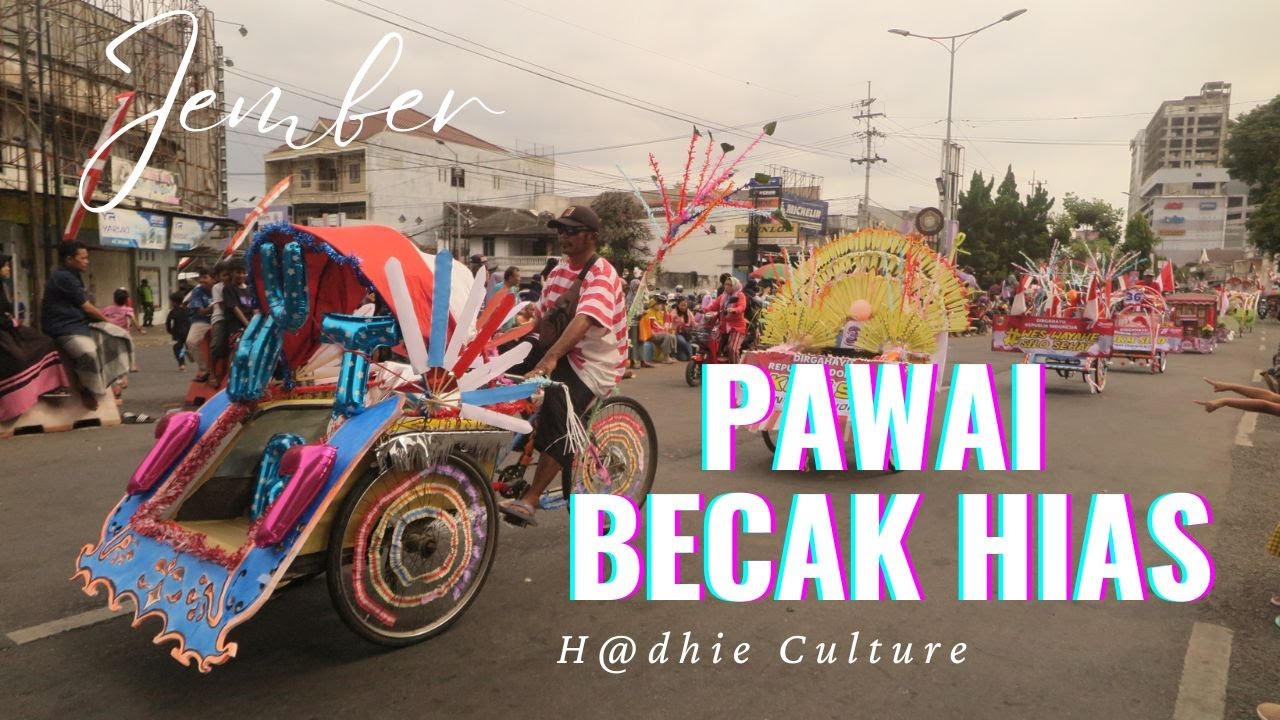 Pawai Becak Hias Jember Karnaval #jemberhariini #jemberkeren #jemberbangkit #jemberhitz