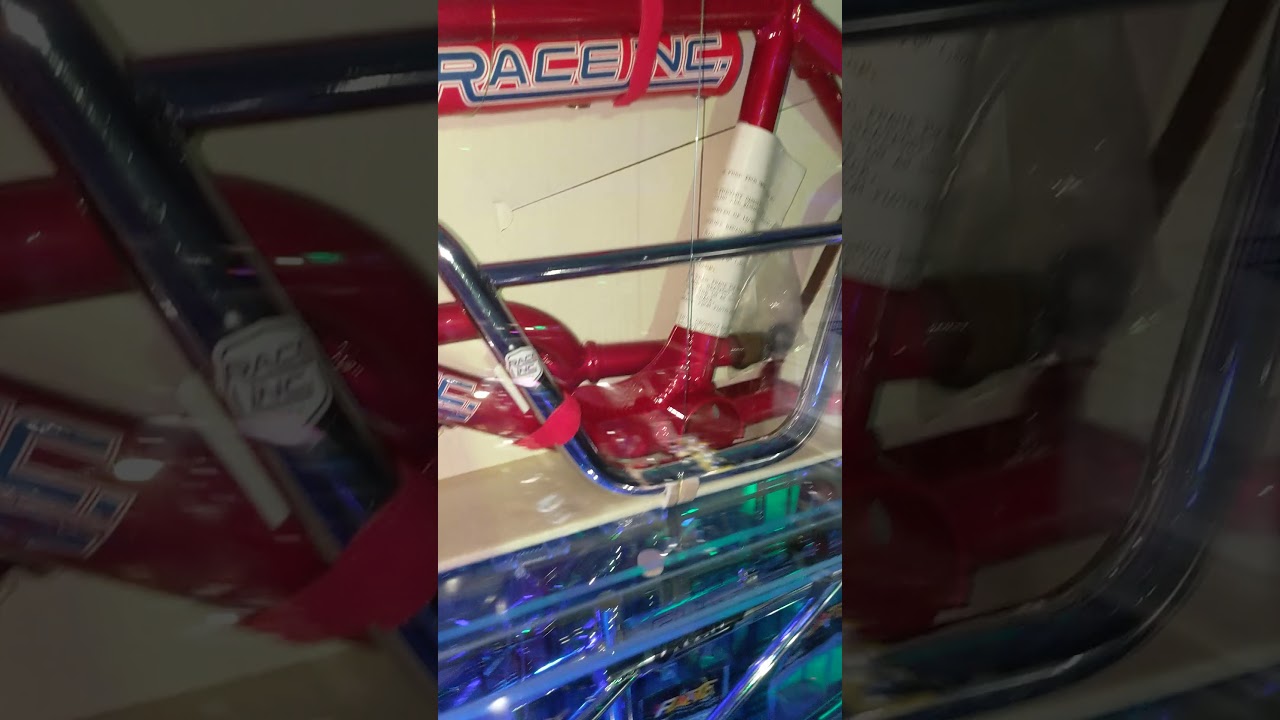 1980s CW Racing Billy Griggs Camaretta Phaze 1 and an Old School BMX bike shop-type display