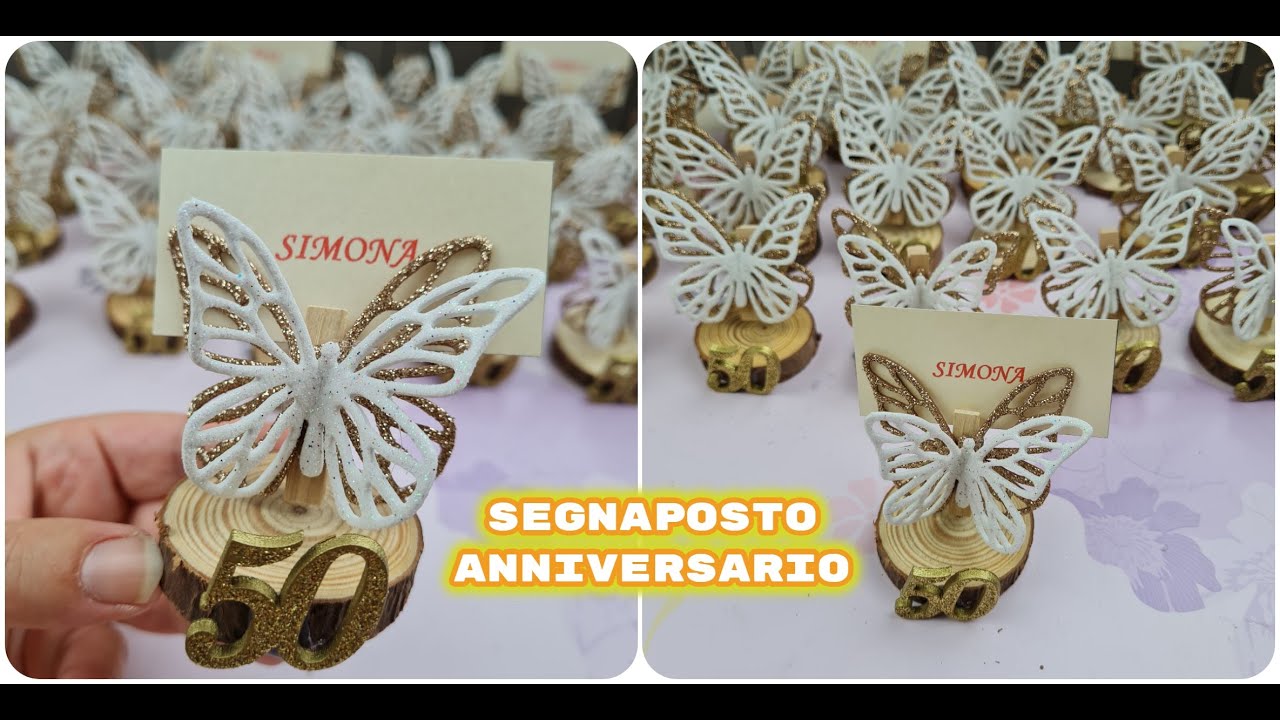Segnaposto fai da te per 50° anniversario di matrimonio