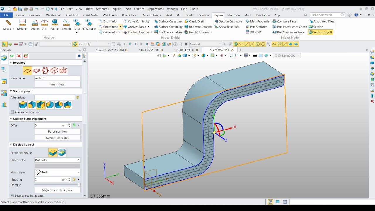 Extruding open Profiles in ZW3D