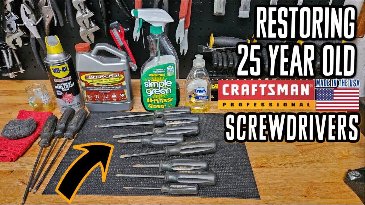 Экономия денег. ВОССТАНОВЛЕНИЕ 25-летних профессиональных отверток CRAFTSMAN USA.