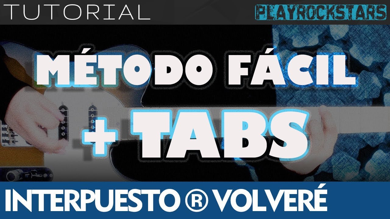 como tocar VOLVERÉ en guitarra INTERPUESTO ⭐️ TUTORIAL / ACORDES / RITMO / TABS