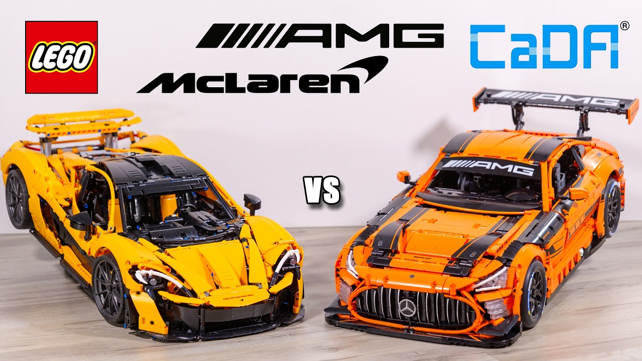 CaDA vs LEGO 1:8 Cars Comparison | CaDA C64008W Mercedes-AMG GT3 | LEGO 42172 McLaren P1