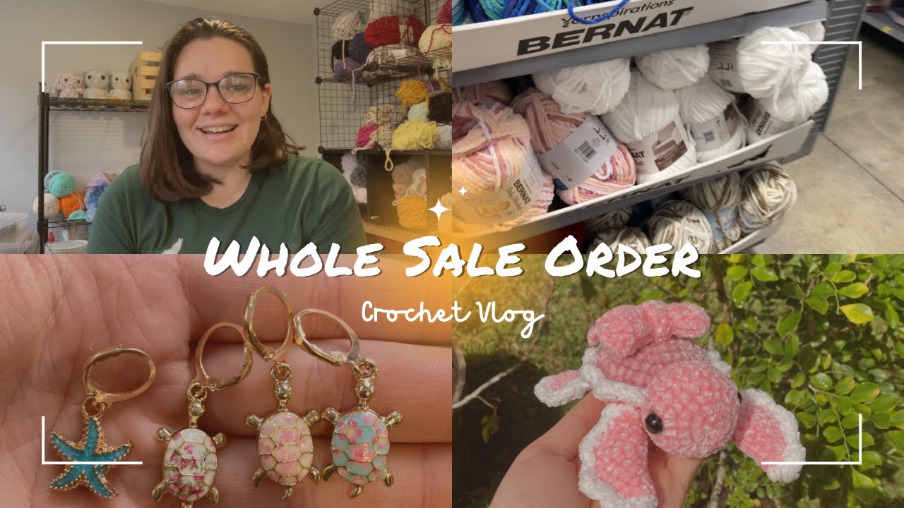 Wholesale order vlog. (New pattern, yarn shopping, charms, and more).