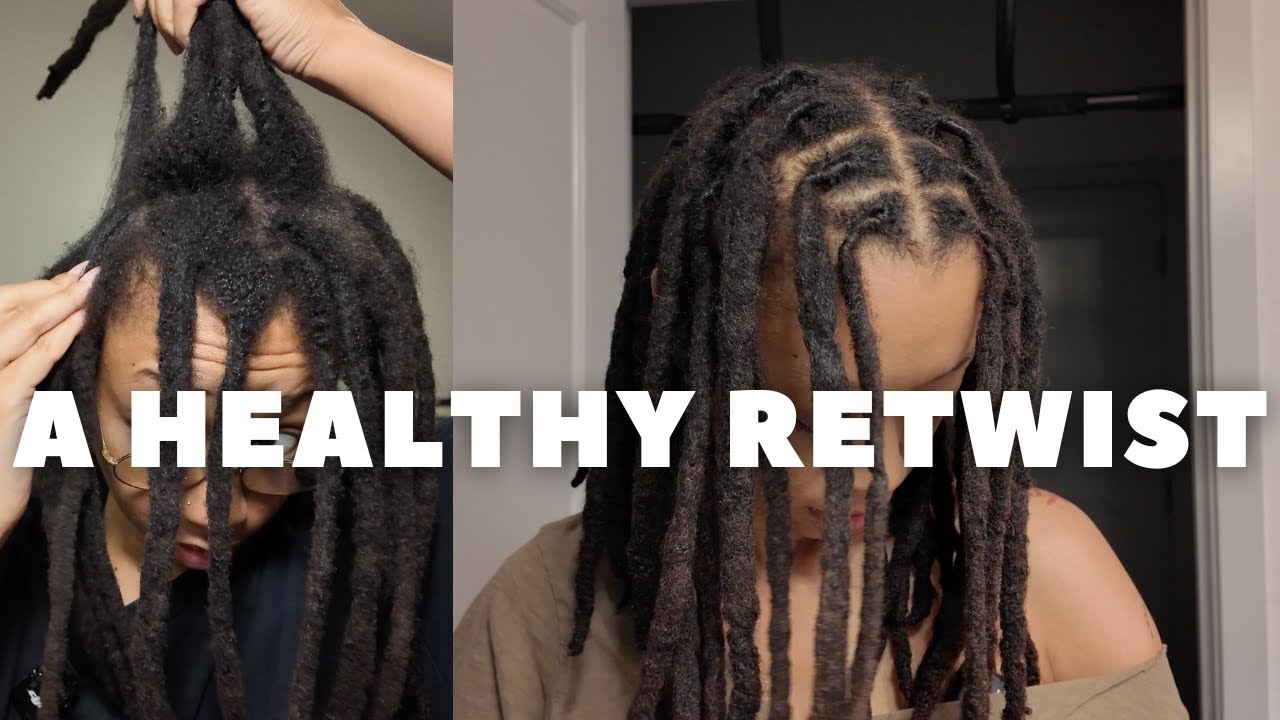 Start to finish retwist on semi freeform locs | No product, no comb, no clips