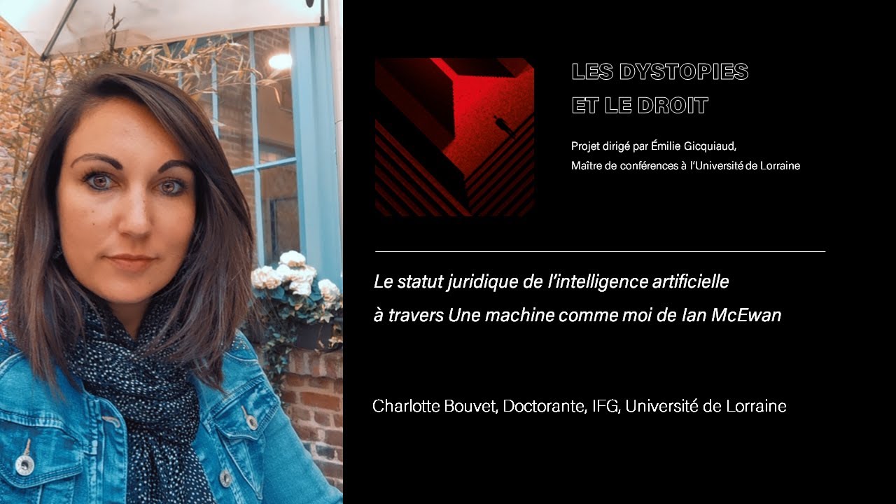 Le statut juridique de l'intelligence artificielle par Charlotte Bouvet
