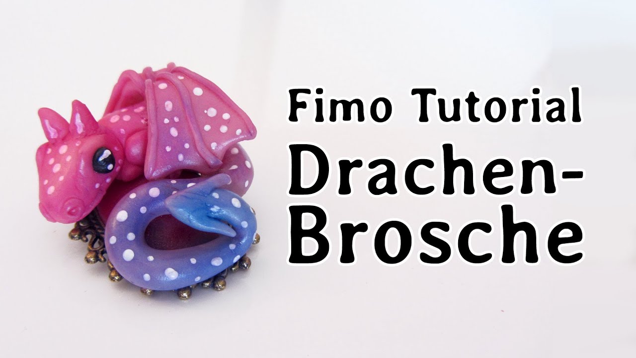 [Fimo-Tutorial] Drachen-Brosche