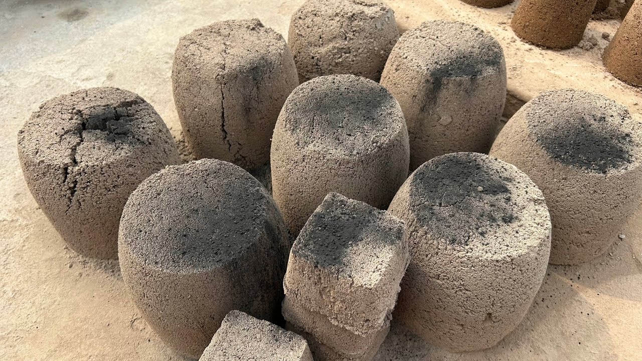 New Satisfying || Brown Stone Huge Shapes Dry Floor Crumbling #relaxingsounds 