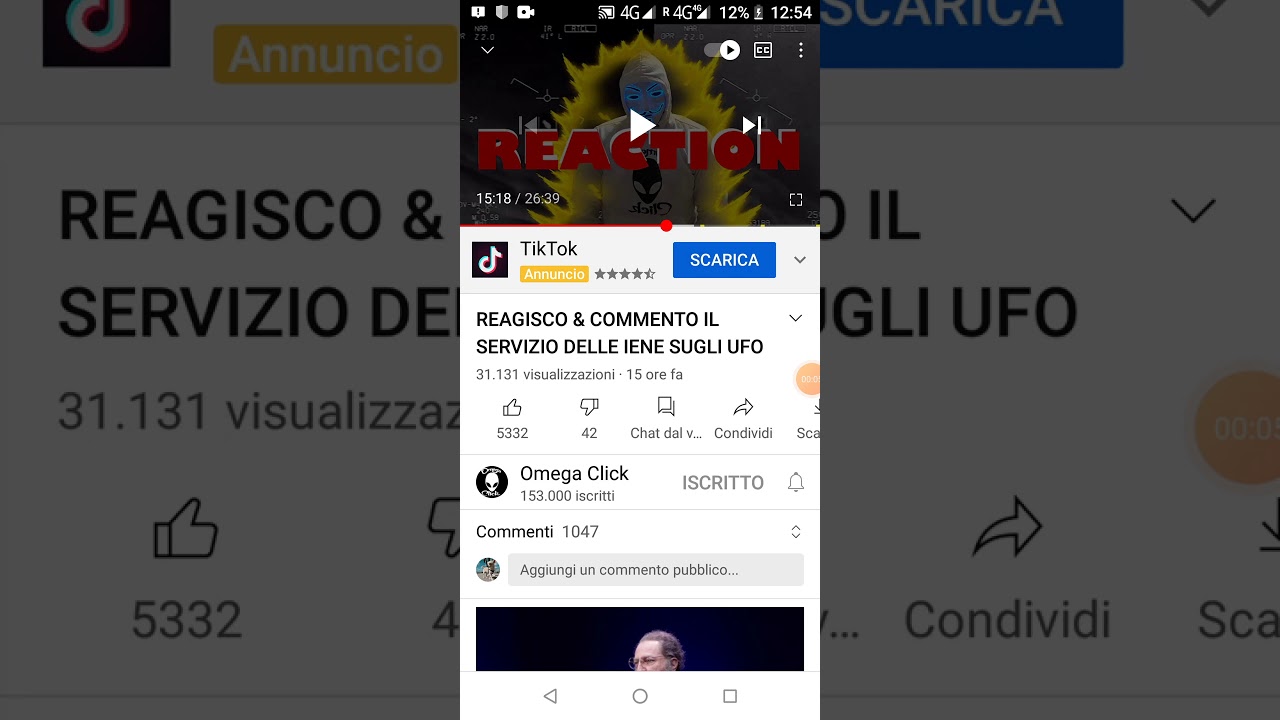 Perfavore andatevi a vedere il video reaction di Omega Click sulla punta delle iene sul fenomeno UFO
