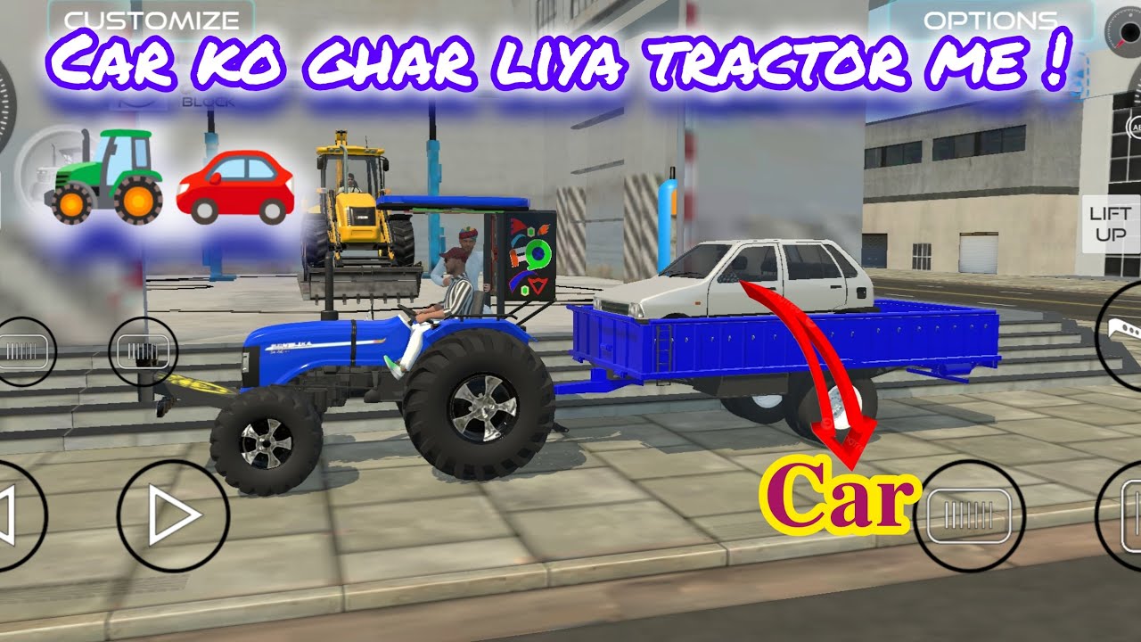 Indian vehicles simulator 3d game || car🚗 ko ghar liya tractor🚜 me 💗! 