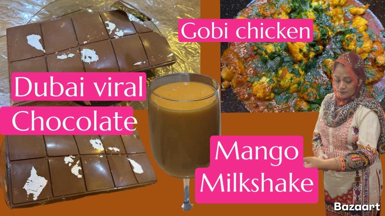 Dubai  Viral Kanafa ￼Chocolate Full Recipe || Gobi With Chicken ||@ghazaljawad @rajabbutt94 🥰