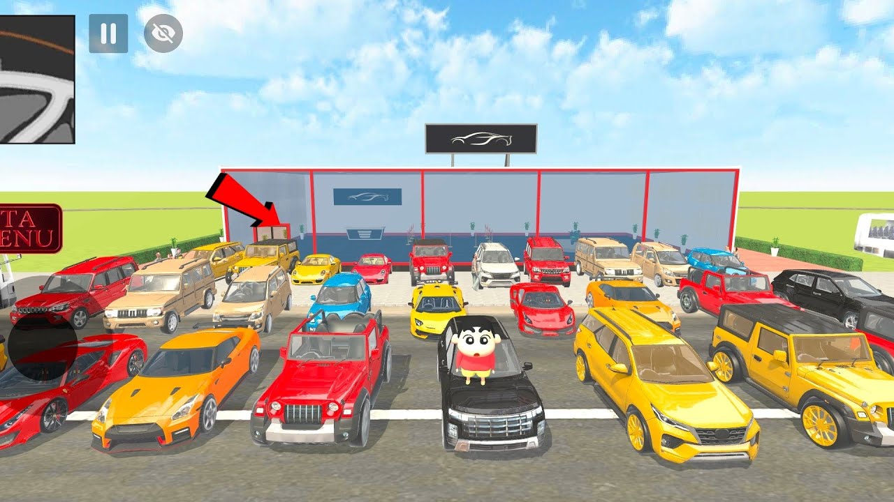 🤩Shin-chan put all the cars in the showroom🎯🎮 Indian Theft Auto simulator game💥
