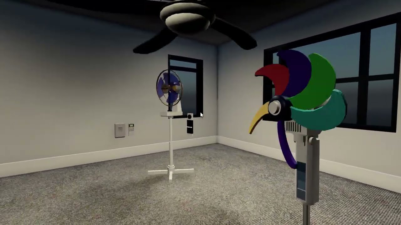 Новое изобретение: столкновение шатающихся потолочных вентиляторов | Roblox
