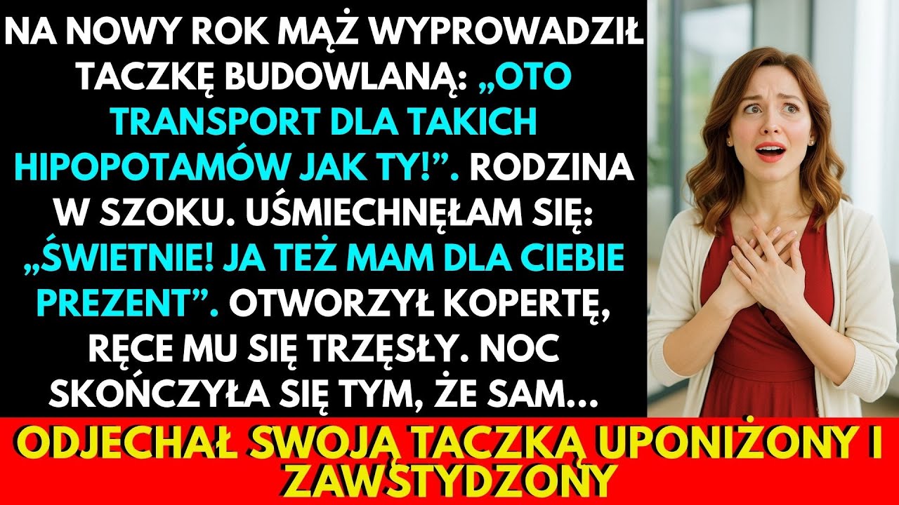 Na Nowy Rok Mąż Podarował Taczkę I Upokorzył Mnie… Ale Nie Spodziewał Się, Jak Odpowie Żona!