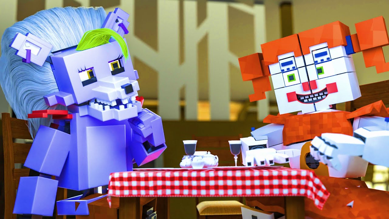 Minecraft FNAF: Circus Baby and Roxanne Wolf Girlfriend Anniversary! (Minecraft Roleplay)